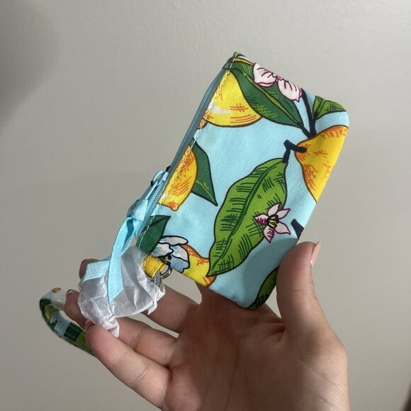 Vera Bradley Lanyard Walled ID Card Holder Lemon Grove NEW - Picture 2 of 4